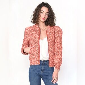 GREYLIN Aniston Ditsy Floral Padded Bomber Jacket S Small